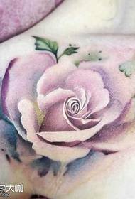 Modello di tatuaggio spalla rosa rosa