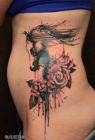 Чорнила татуювання троянди візерунок