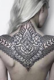 Zwarte set van 9 vantage totem tattoo-ontwerpen