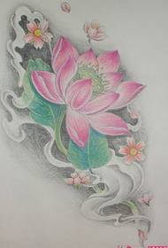 Vakkert manuskript for lotus tatovering