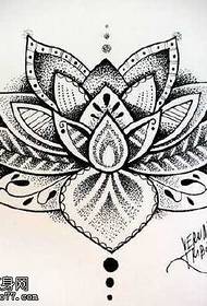 Manuscrit patró de tatuatge de flor de vainilla