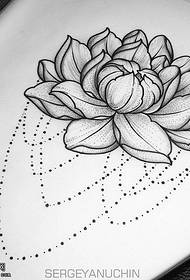 Szkic manuskryptu wzór tatuażu lotosu