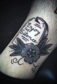 Нога кафеава надгробна плоча слика за тетоважа