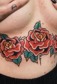 Roses di tatuaggi di mudellu di tatu 9 belli è colorati fiori di tatuaggi