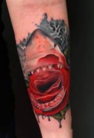 9 realistických 3D stylů růže květ tetování