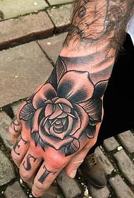 A set of stylish chic rose flower tattoo designs
