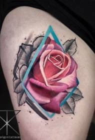 Sada 9 ružových ružových tetovacích vzorov od zahraničných majstrov
