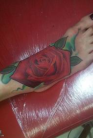Realistic rose tattoo pattern