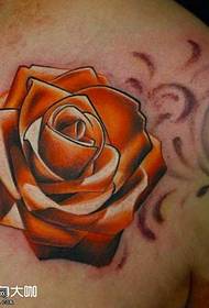Chest rose tattoo patroan