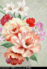 Gorgeous and rich peony tattoo tattoo pattern set 1