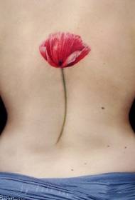 Poppy tattoo picture Patrón de tatuaje de flor de amapola sabroso y encantador