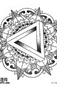 Mufashoni yakasarudzika geometric mitsara vanilla ruva inonamira tattoo maitiro