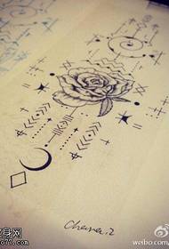 Utaratibu wa maandishi ya tattoo ya rose