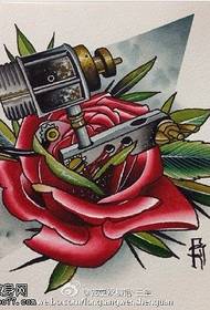 Macchinetta per tatuaggi personalità colorata modello di tatuaggio rosa