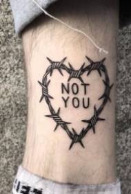 A set of thorny tattoo pictures of the thorn theme