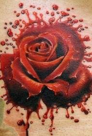 Koppel wristkleur bloed rose tatoetmuster
