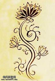 مخطوط الفانيليا زهرة نمط الوشم