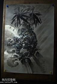 Modello di tatuaggio cravatta di bambù