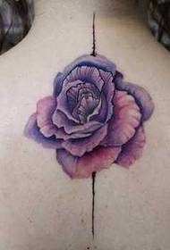 Pattern di tatuatu di rosula viola