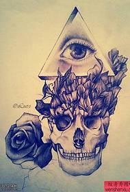 skullGod's Eye Rose тату-суретінің қолжазбасы татуировкалар