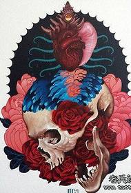 skull Rose manuscript works shared by the best tattoo museum