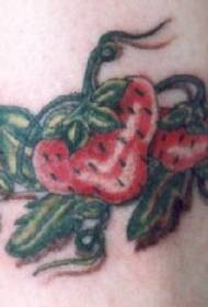 Safflower strawberry tattoo pattern