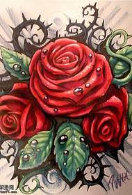 Manoscritto bellissimo modello grande tatuaggio rosa