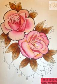 गुलाब टॅटू हस्तलिखित नमुना