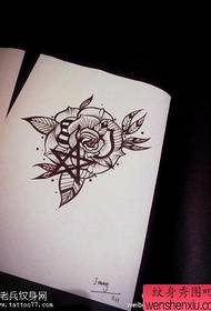Manuscris Tatuaj Trandafir