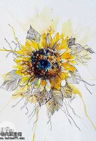 Model de tatuaj de floarea soarelui