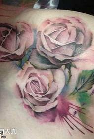 Shoulder rose tattoo pattern