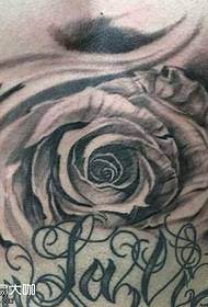 Bryst rose tatoveringsmønster