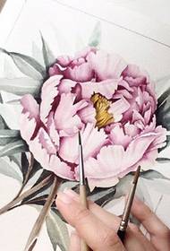 Un fiore e un mondo apprezzano il manoscritto del tatuaggio