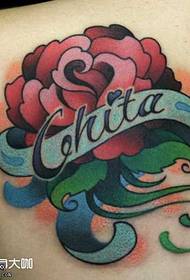 Tattoo patroon van die skouerroos