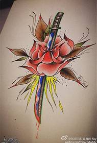 Rose pengwen tatoo maniskri modèl