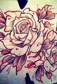 Rose tattoo manuskript wurket troch tatoeaazjes