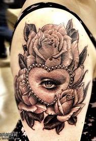 Cinta lengan besar pola mawar tato