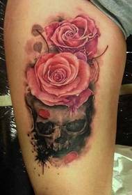 Doudekapp rose Tattoo Muster