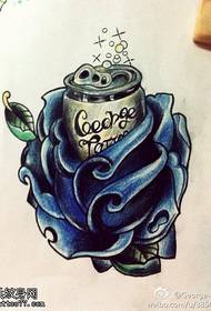 Kolorowy obraz tatuażu cola rose