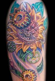 Patró de tatuatge mecànic patró floral