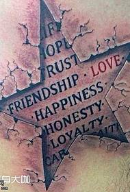 Modello di tatuaggio inglese in vita