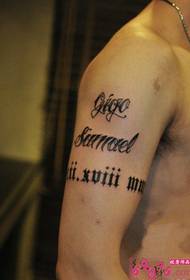 Immagini di tatuaggio inglese di carattere gotico