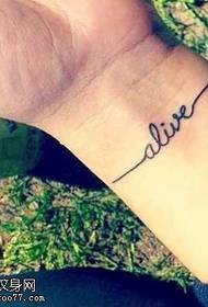 ຮູບແບບ tattoo ອັງກິດຂອງແຂນ