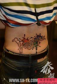 Cov tub ntxhais nyiam kev nyiam lub duav tattoo qauv