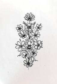 Gėlių Europa ir Amerika, mažas šviežių tatuiruočių tatuiruotės rankraštis