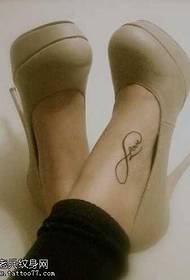Noga engleskog abecede tetovaža uzorak