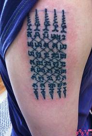 Thajské budhistické tetovanie vzor obrázok