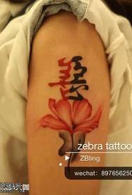 Modello di tatuaggio di carattere calligrafia buona e cattiva