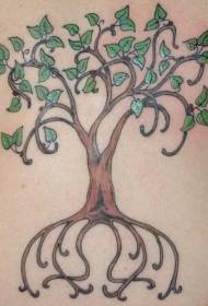 Retounen ki gen koulè bèl modèl tatoo pyebwa