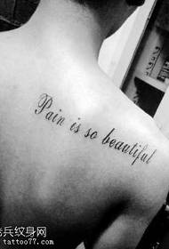 Modello di tatuaggio inglese posteriore
